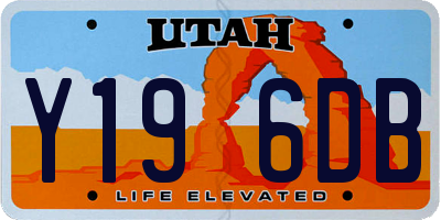 UT license plate Y196DB