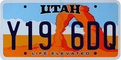 UT license plate Y196DQ