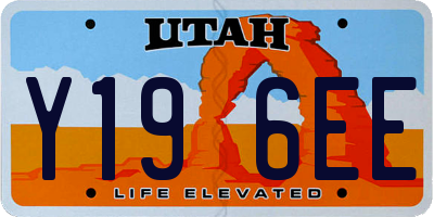 UT license plate Y196EE