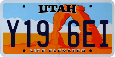 UT license plate Y196EI