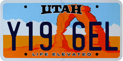 UT license plate Y196EL