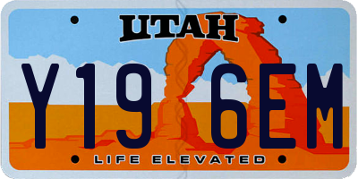 UT license plate Y196EM