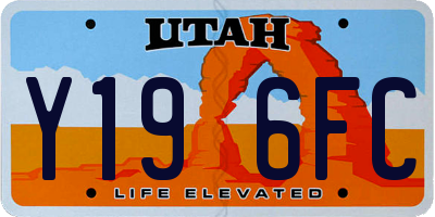 UT license plate Y196FC