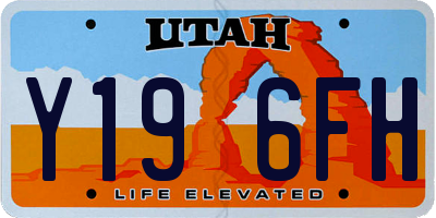 UT license plate Y196FH