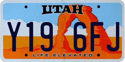 UT license plate Y196FJ