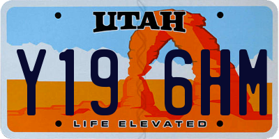 UT license plate Y196HM