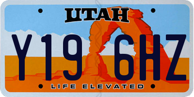 UT license plate Y196HZ