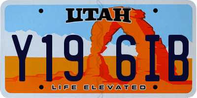 UT license plate Y196IB