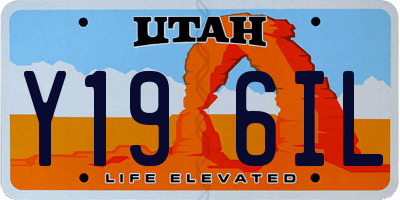 UT license plate Y196IL
