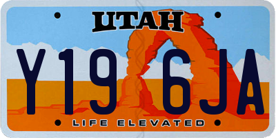 UT license plate Y196JA