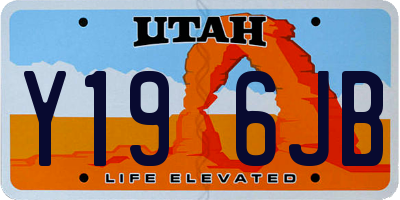 UT license plate Y196JB