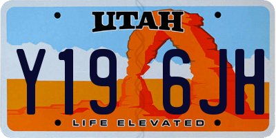 UT license plate Y196JH