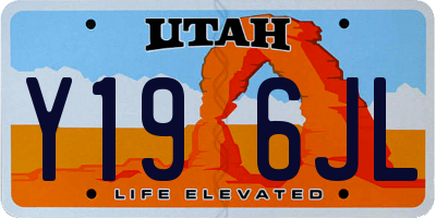 UT license plate Y196JL
