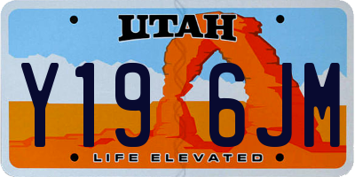 UT license plate Y196JM