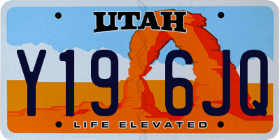 UT license plate Y196JQ