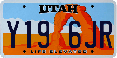 UT license plate Y196JR