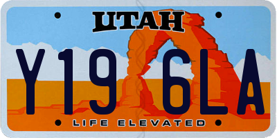 UT license plate Y196LA