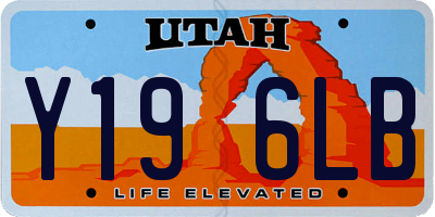 UT license plate Y196LB