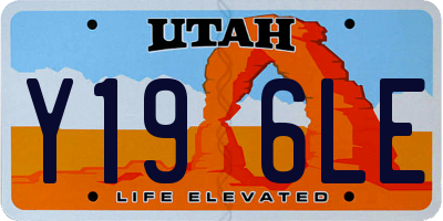 UT license plate Y196LE