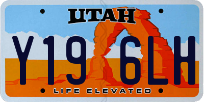 UT license plate Y196LH