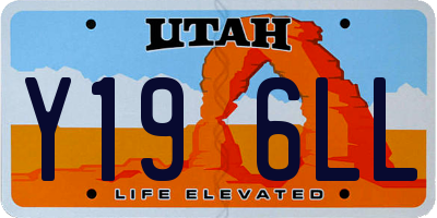 UT license plate Y196LL