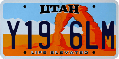 UT license plate Y196LM