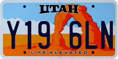 UT license plate Y196LN