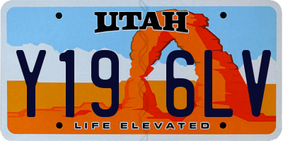 UT license plate Y196LV