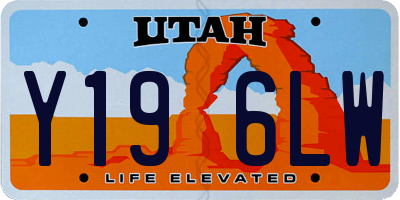UT license plate Y196LW