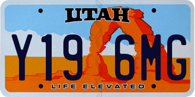 UT license plate Y196MG