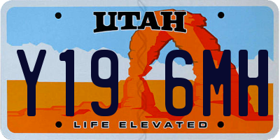 UT license plate Y196MH