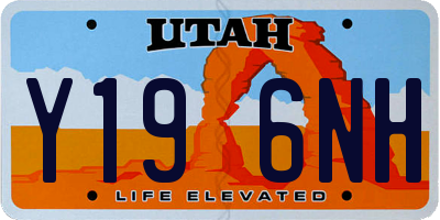 UT license plate Y196NH
