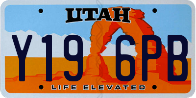 UT license plate Y196PB