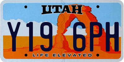 UT license plate Y196PH
