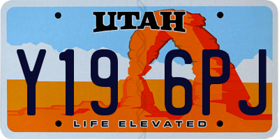 UT license plate Y196PJ
