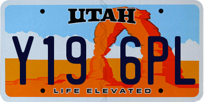 UT license plate Y196PL