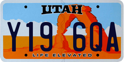 UT license plate Y196QA