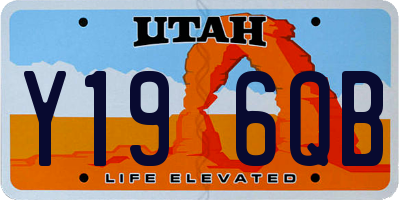 UT license plate Y196QB