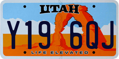 UT license plate Y196QJ
