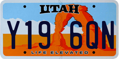 UT license plate Y196QN