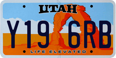 UT license plate Y196RB