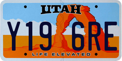 UT license plate Y196RE