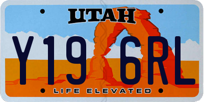 UT license plate Y196RL