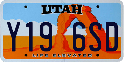 UT license plate Y196SD