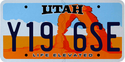 UT license plate Y196SE
