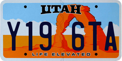 UT license plate Y196TA