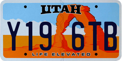 UT license plate Y196TB