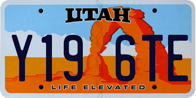 UT license plate Y196TE