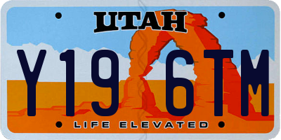 UT license plate Y196TM