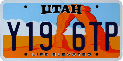 UT license plate Y196TP